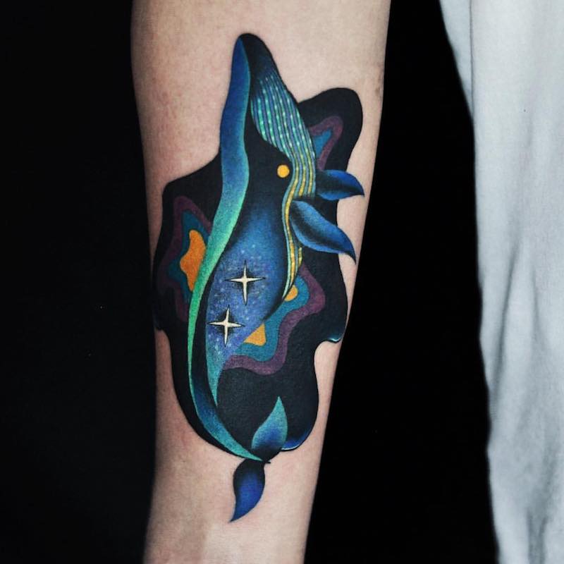 Whale Tattoo 2 by David Peyote
