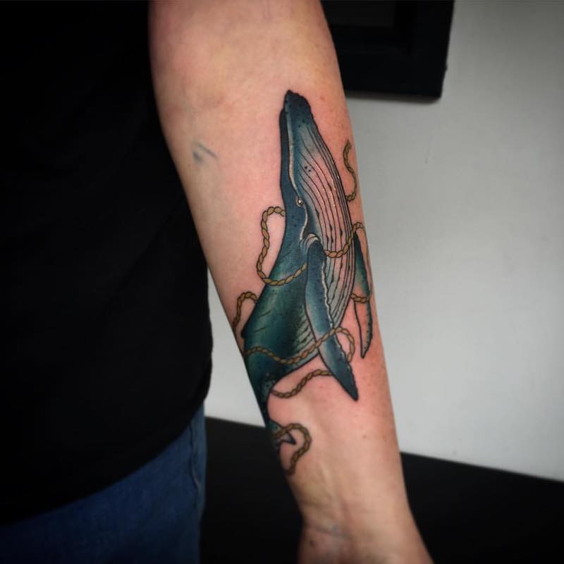 Whale Tattoo by Fraser Peek
