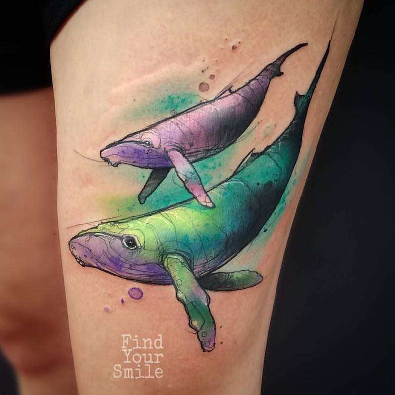 Whale Tattoo by Russell Van Schaick