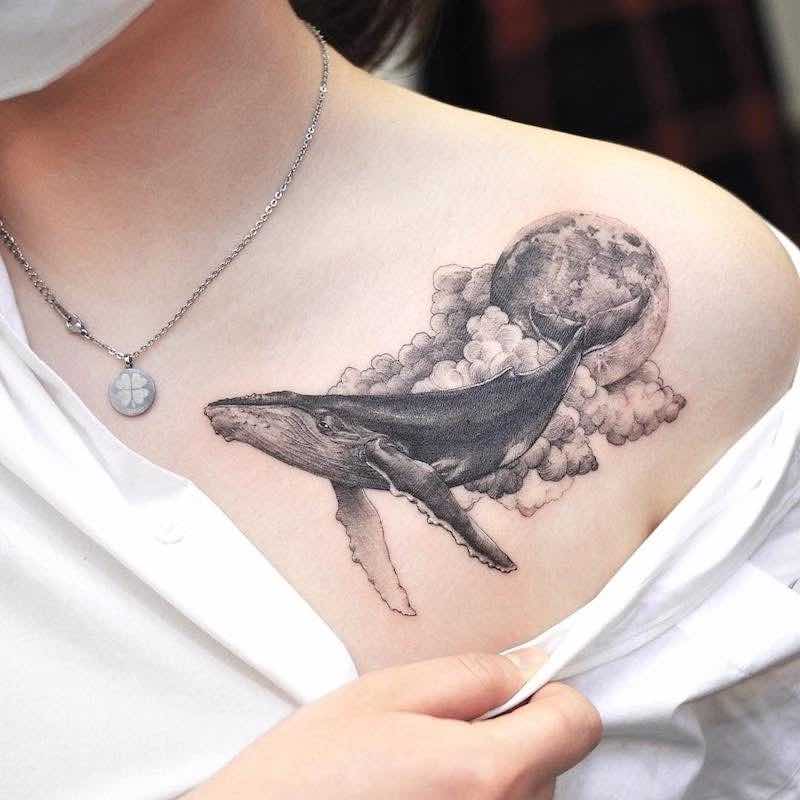 Whale Tattoo by Tattooist Grain