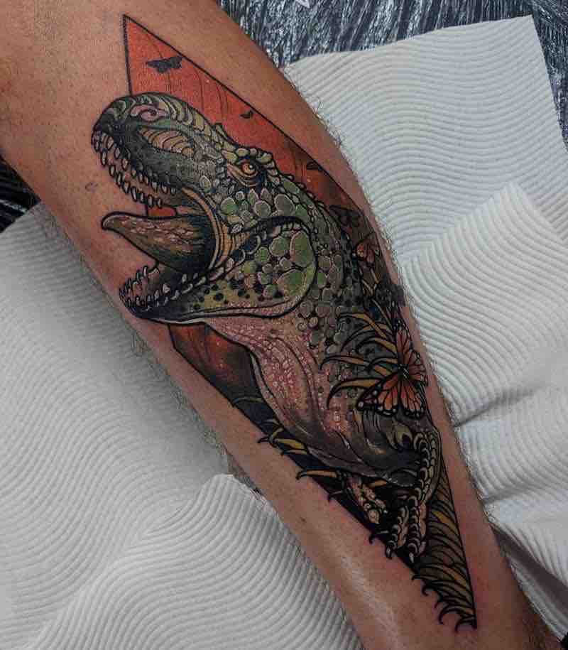 Dinosaur Tattoo by Dean Kalcoff