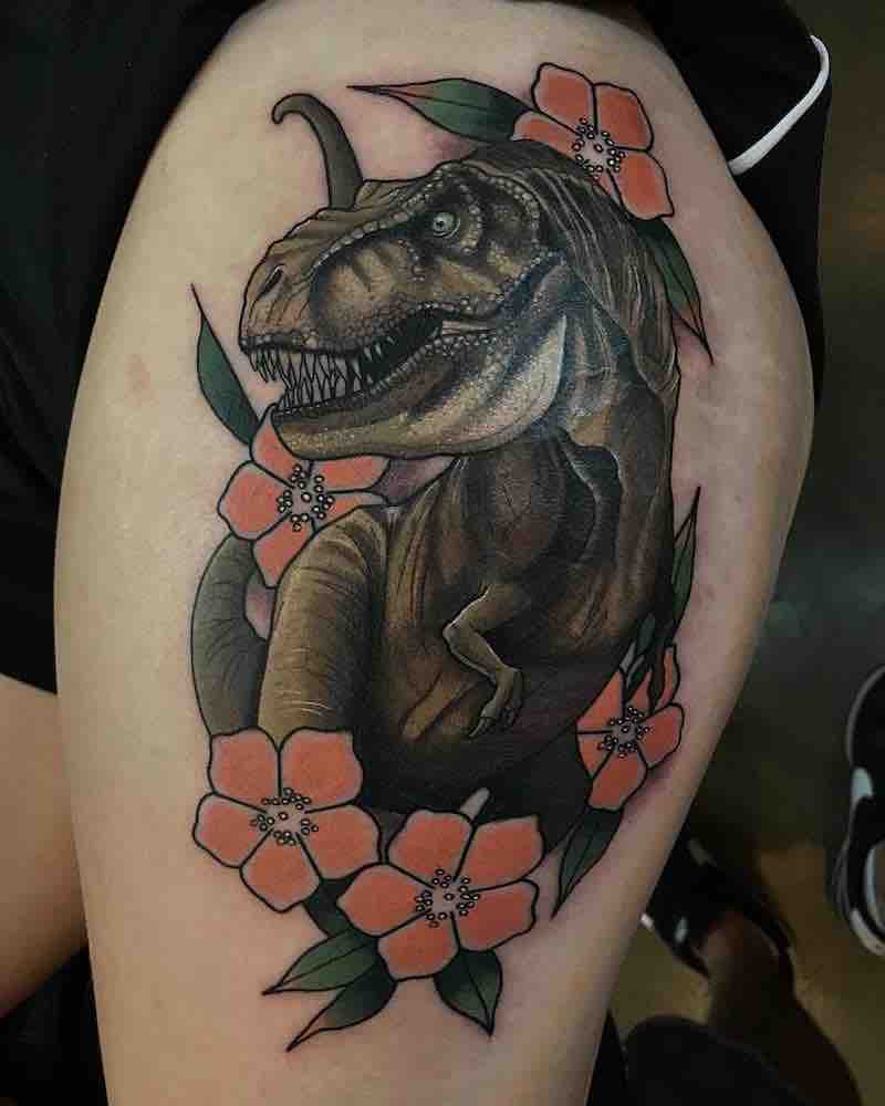 Dinosaur Tattoo by Drew Shallis