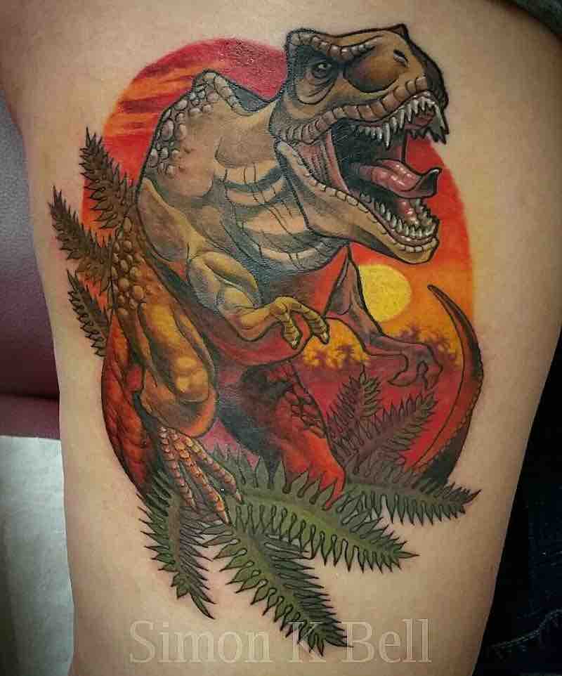 Dinosaur Tattoo by Simon K Bell