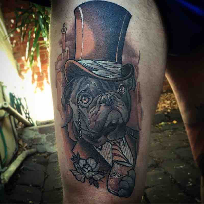 Dog Tattoo 3 by Leah Tattooer