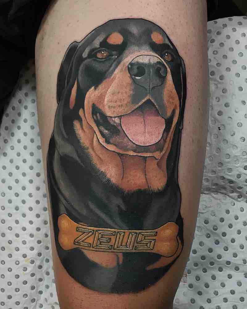 Dog Tattoo by Drew Shallis