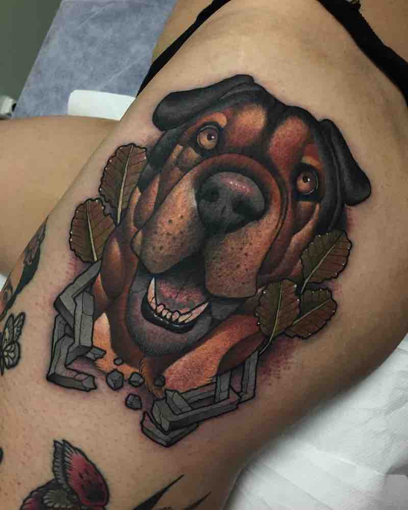 Dog Tattoo by Fer