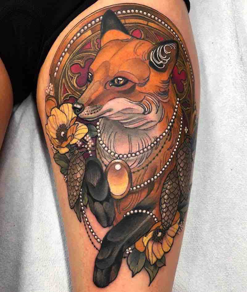 Fox Tattoo by Arielle Gagnon