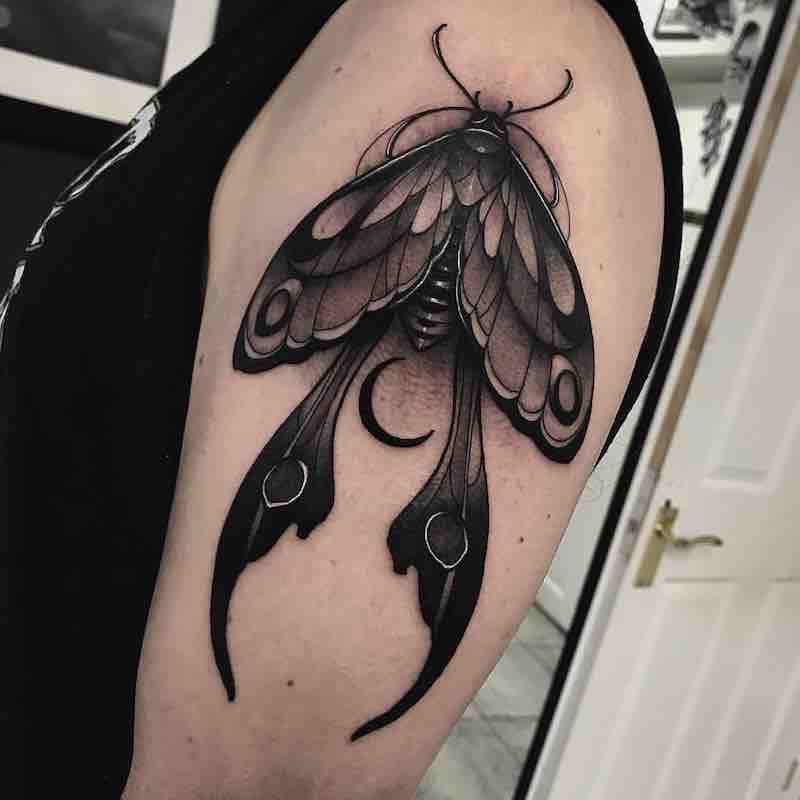 Moth Tattoo by Jason James Smith
