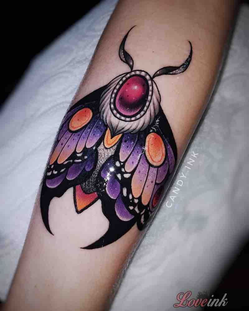Moth Tattoo by Laura Konieczna