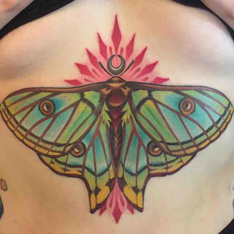 Moth Tattoo by Michelle Maddison