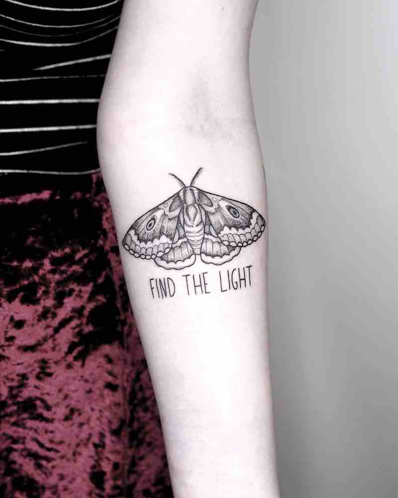 Moth Tattoo by Phoebe Hunter