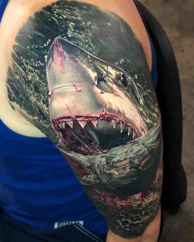 Shark Tattoo by Ben Kaye