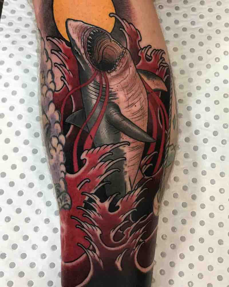 Shark Tattoo by Drew Shallis