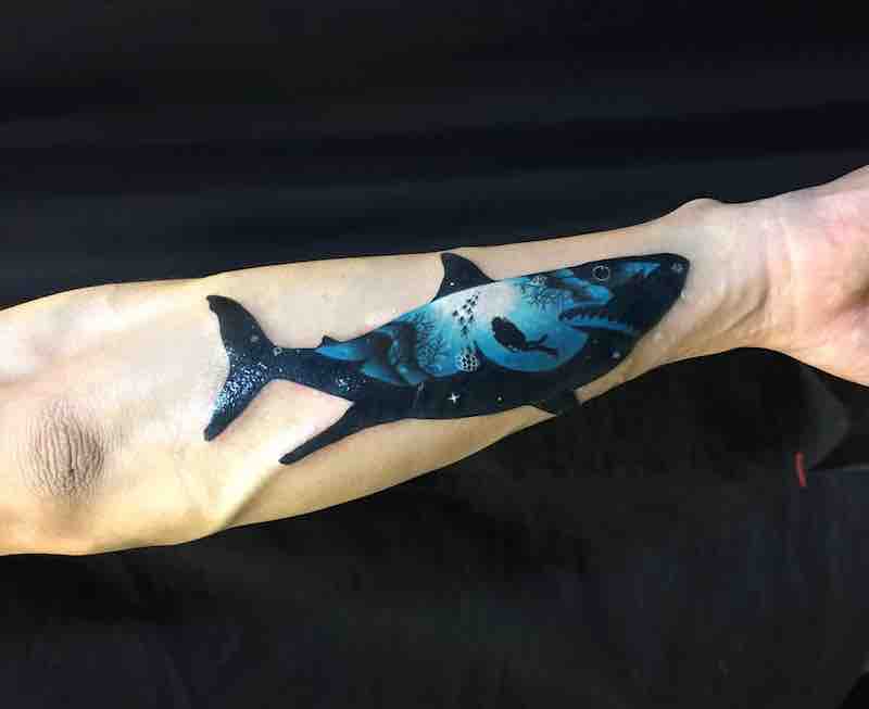 Shark Tattoo by Polyc