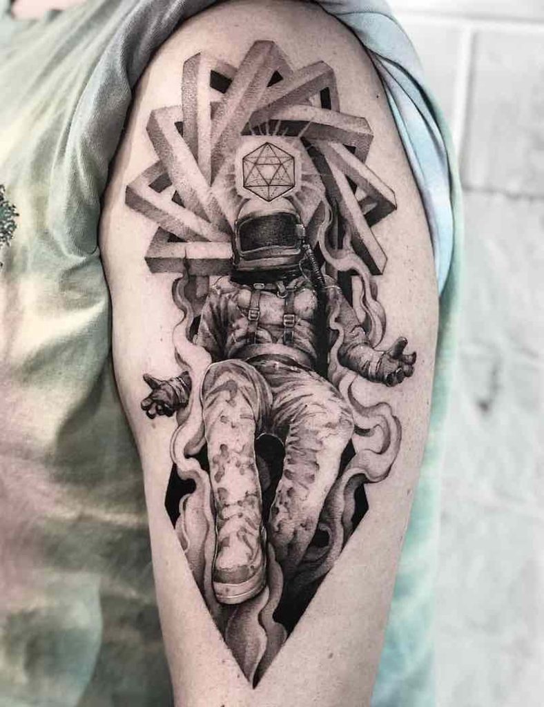 Astronaut Tattoo 2 by Michael George Pecherle