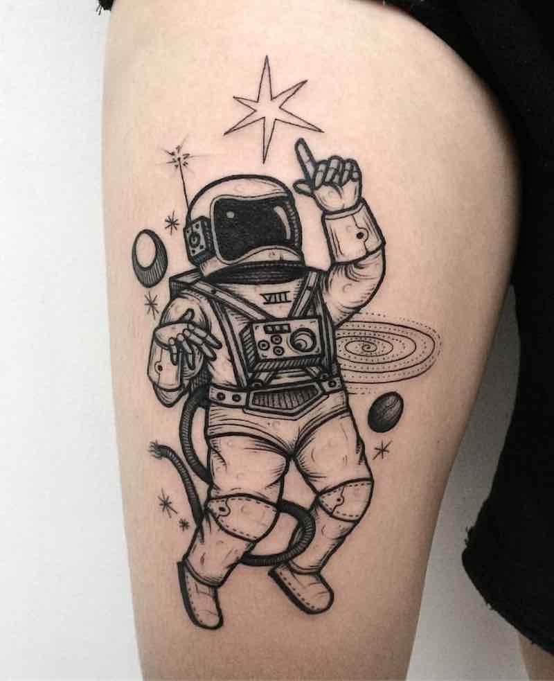 Astronaut Tattoo 2 by Nhat Be