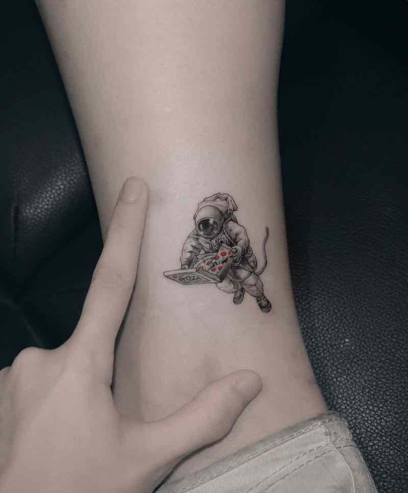 Astronaut Tattoo 2 by Zipin Black