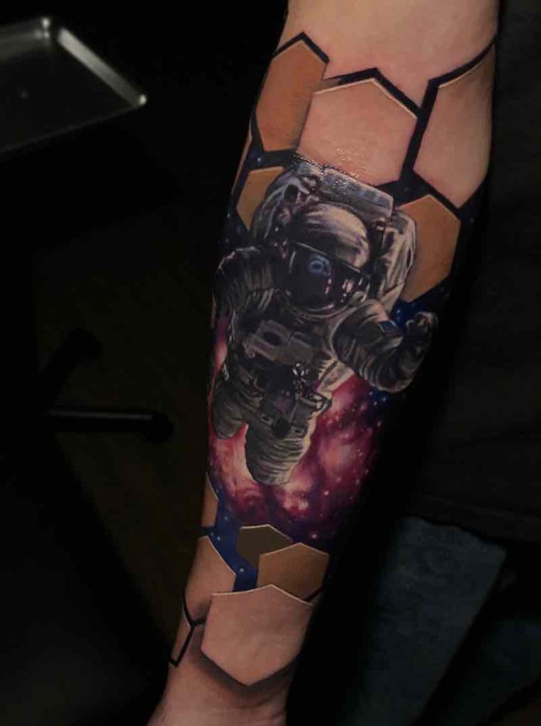 Astronaut Tattoo by Jesse Rix