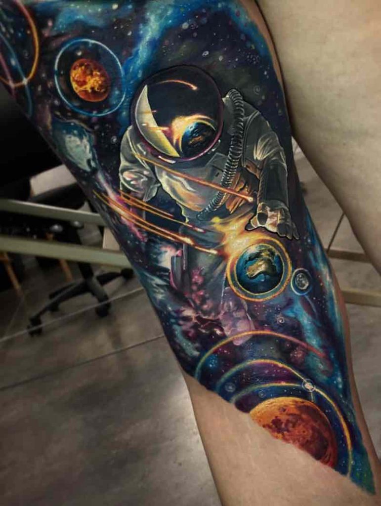 Astronaut Tattoo 2 by Ben Kaye