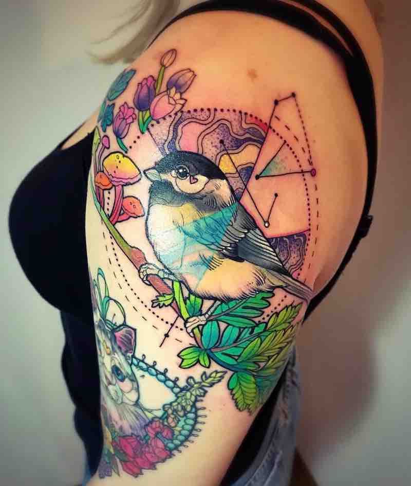 Bird Tattoo by Katie Shocrylas