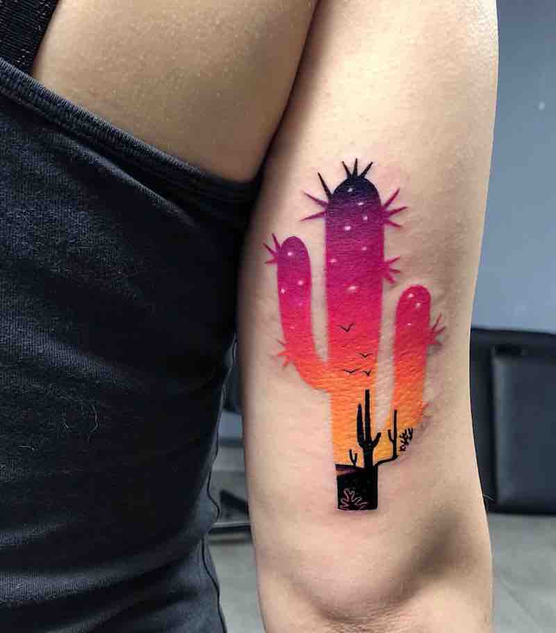 Cactus Tattoo by Daria Stahp