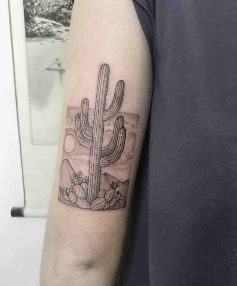 Cactus Tattoo by Kati Cherry
