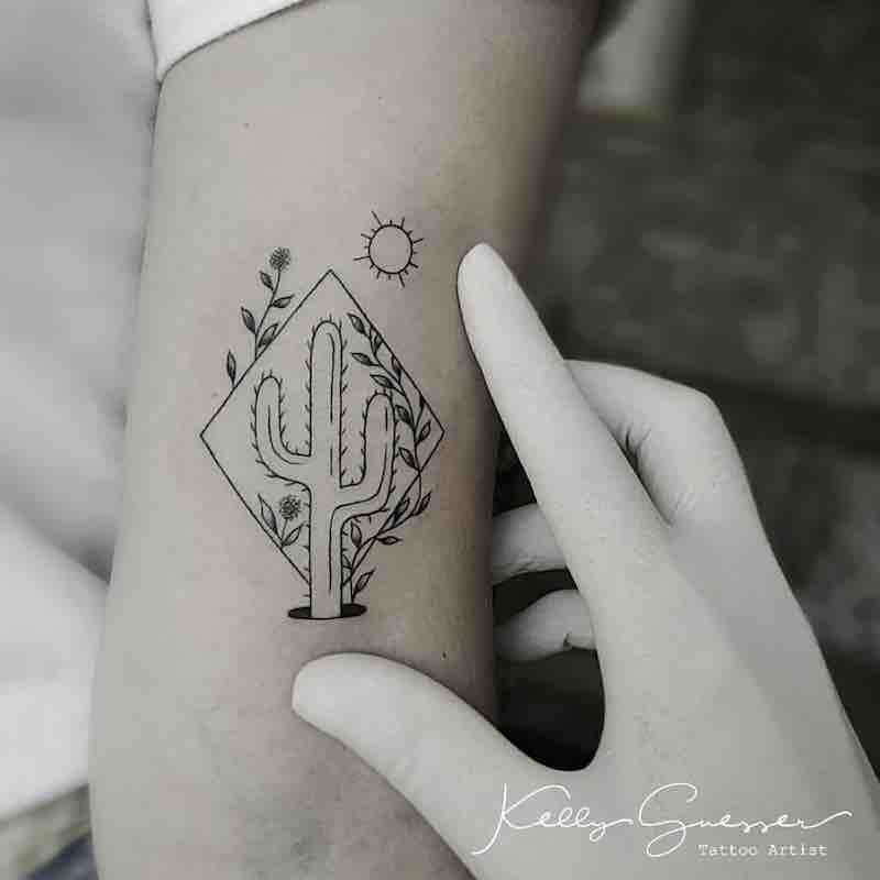 Cactus Tattoo by Kelly Guesser