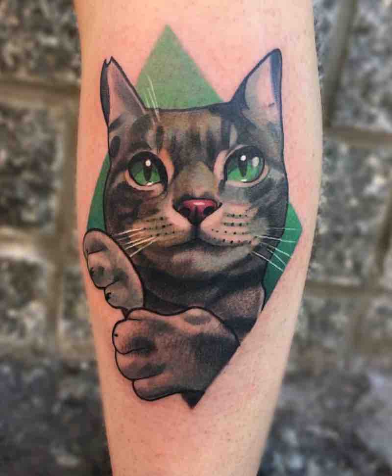 Cat Tattoo by Michela Bottin