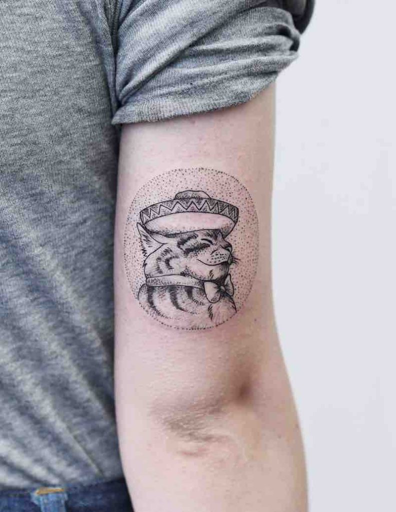 Cat Tattoo by Phoebe Hunter
