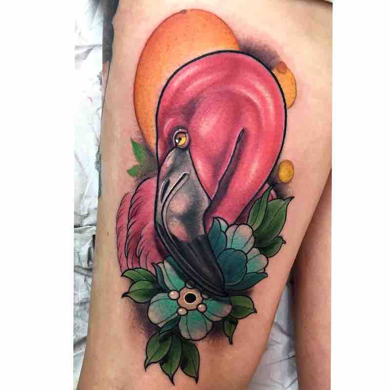 Flamingo Tattoo 2 by Krish Trece