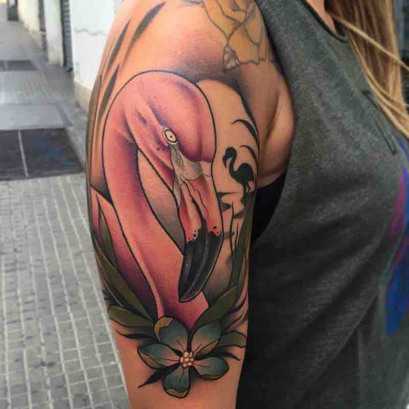 Flamingo Tattoo by Alvaro Alonso