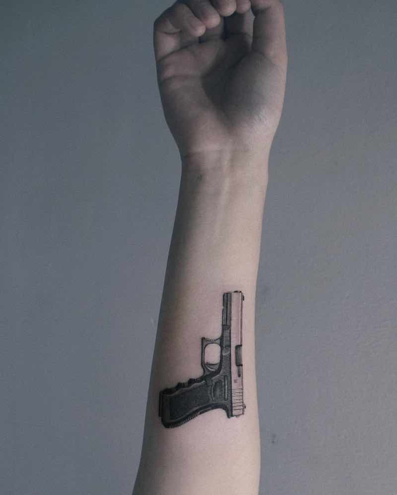 Gun Tattoo 2 by Zipin Black