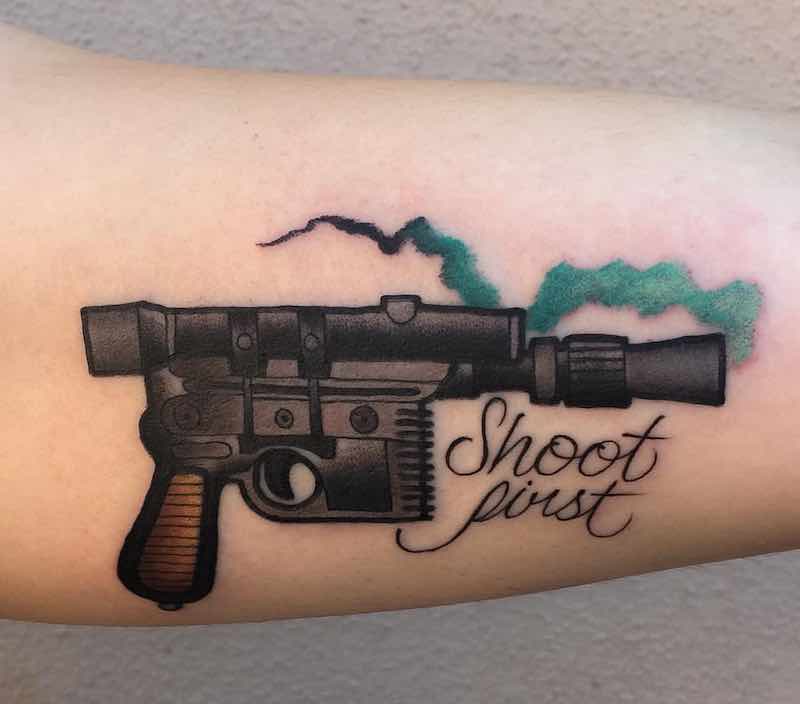 Gun Tattoo by Billy Weigler