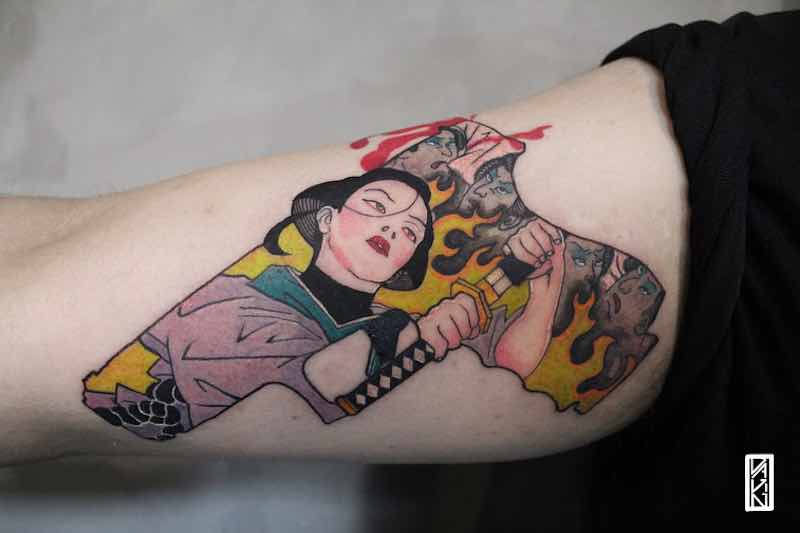 Gun Tattoo by Davin Tattoo