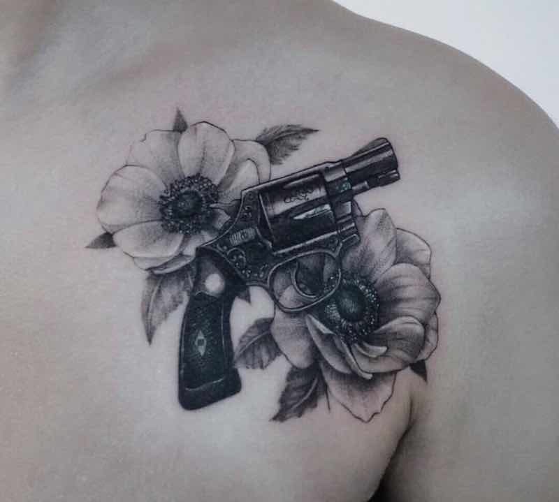 Gun Tattoo by Debi