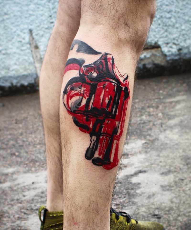 Gun Tattoo by Ksu Arrow