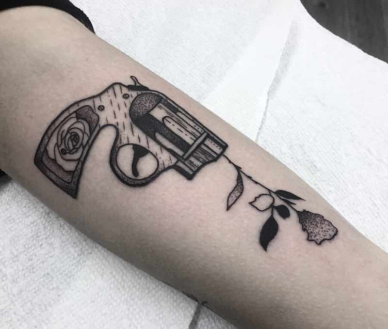 Gun Tattoo by SLEE