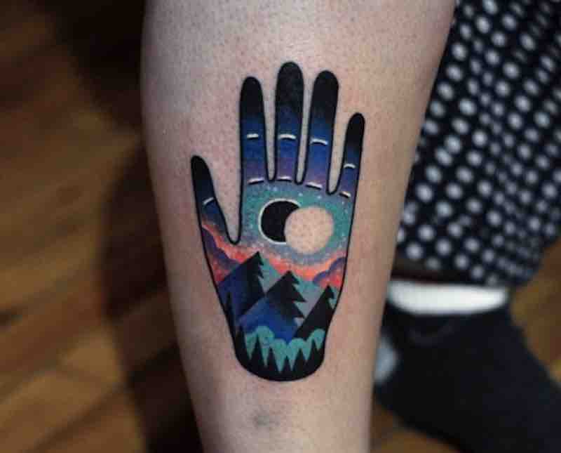 Hand Tattoo by David Peyote