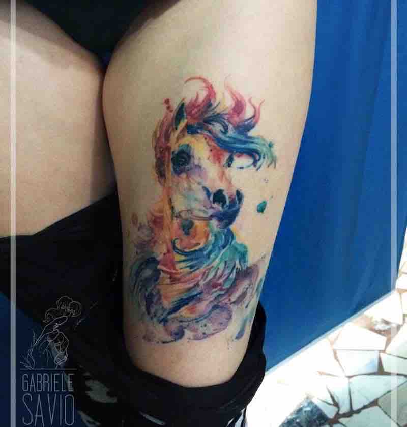 Horse Tattoo by Gabriele Savio