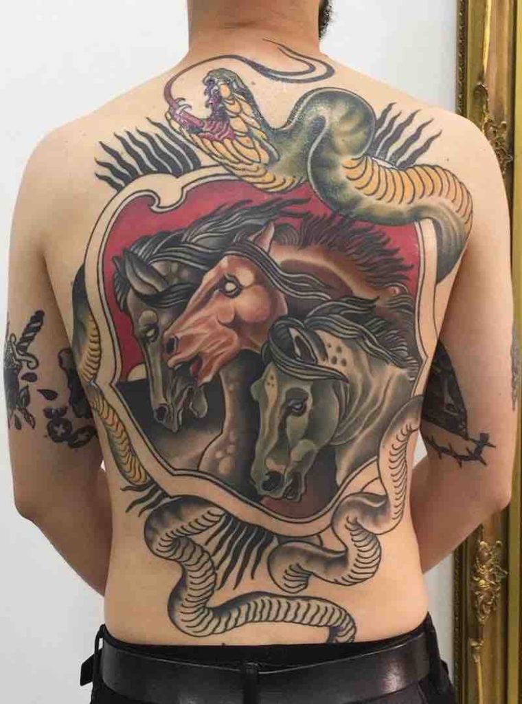 Horse Tattoo by Johnny Domus