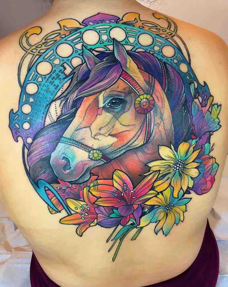 Horse Tattoo by Katie Shocrylas