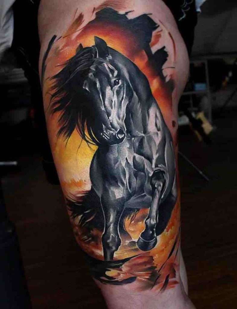 Horse Tattoo by Sandra Daukshta