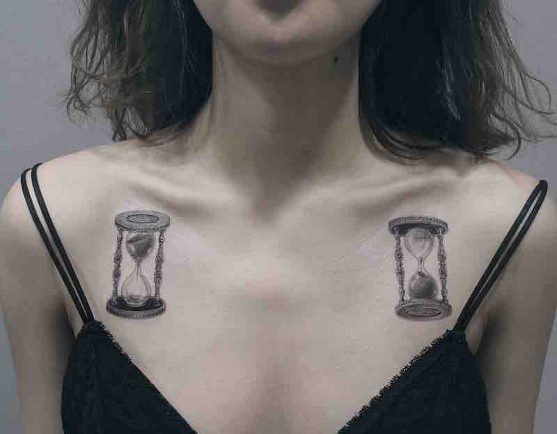 Hourglass Tattoo 2 by Zipin Black