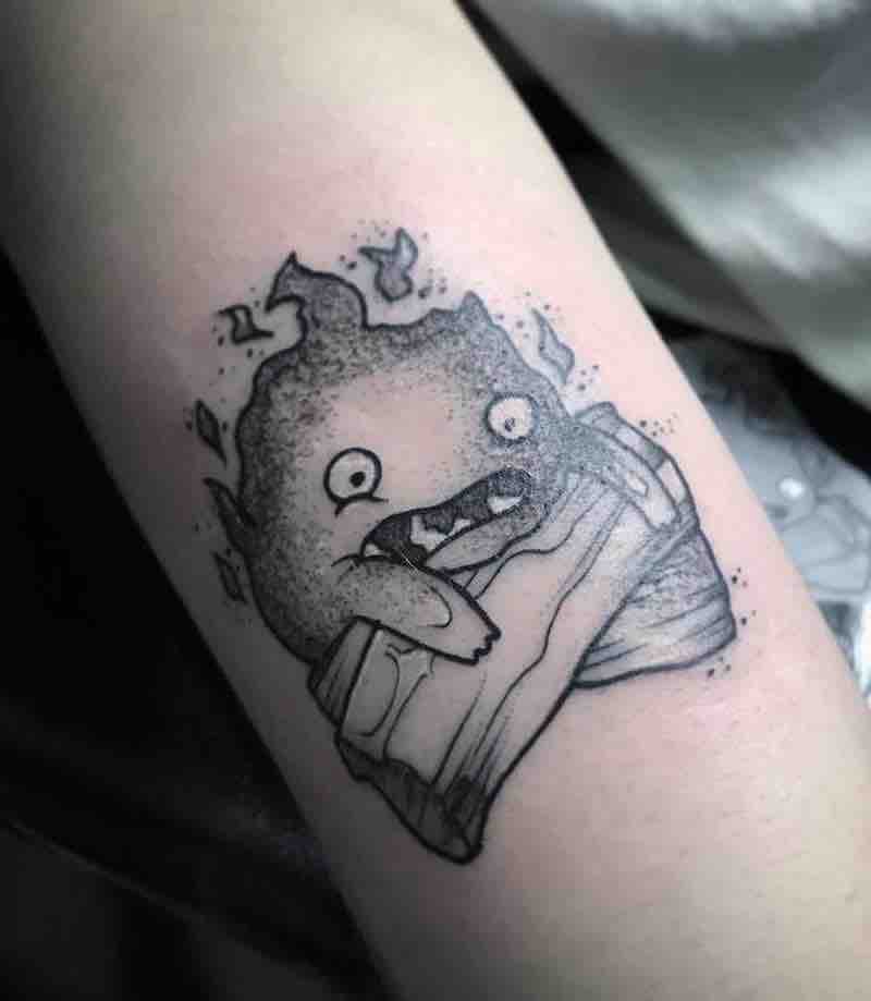 Howls Moving Castle Calcifer Tattoo 2 by Sharlotte San