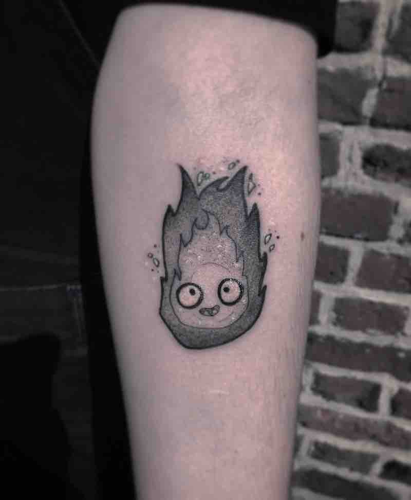 Howls Moving Castle Calcifer Tattoo 3 by Sharlotte San
