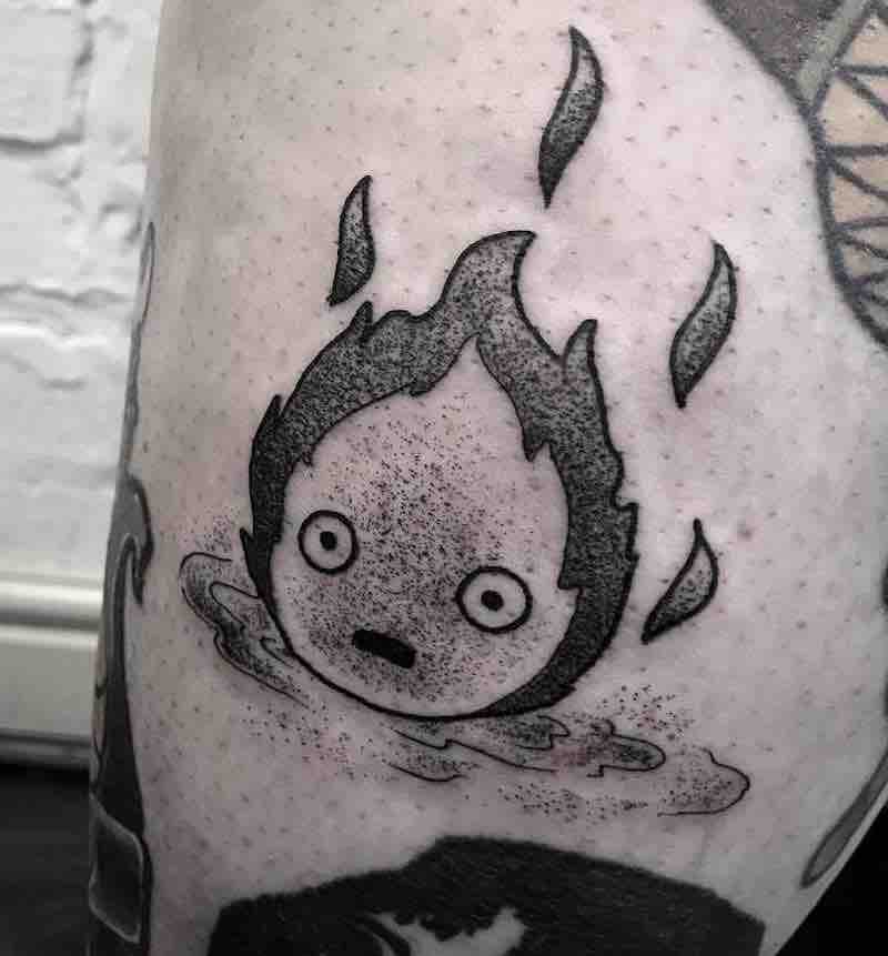 Howls Moving Castle Calcifer Tattoo by Raine Knight
