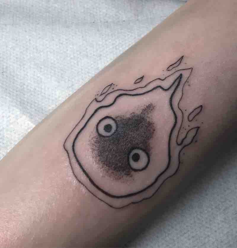Howls Moving Castle Calcifer Tattoo by Sharlotte San