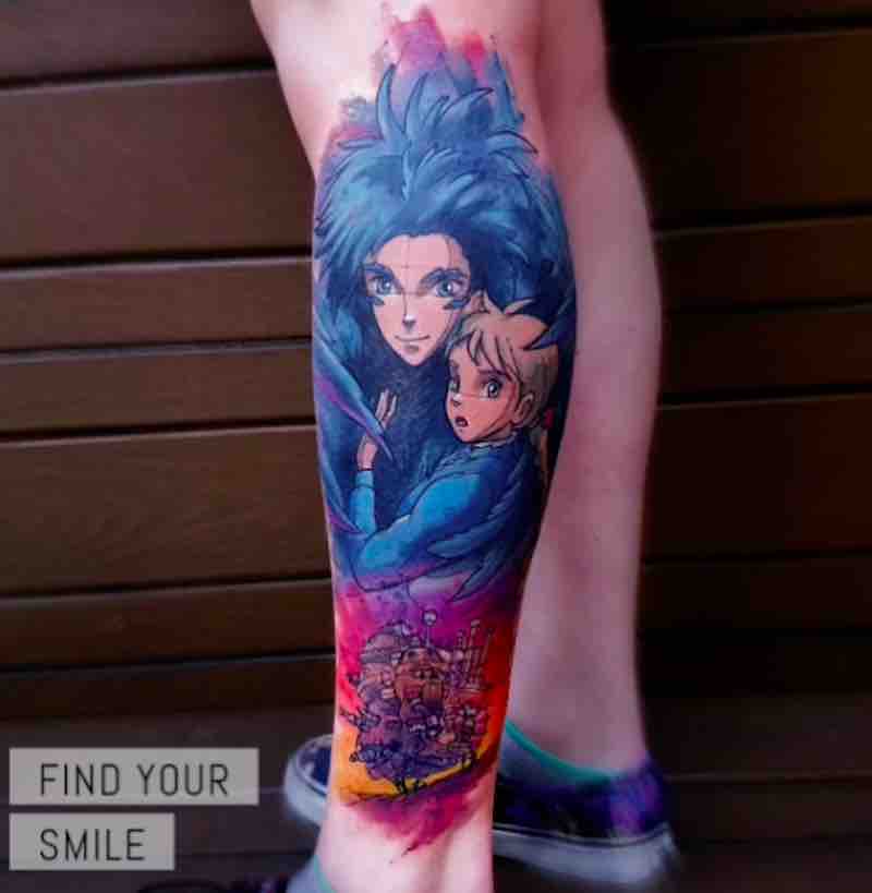 Howls Moving Castle Tattoo 2 by Russell Van Schaick
