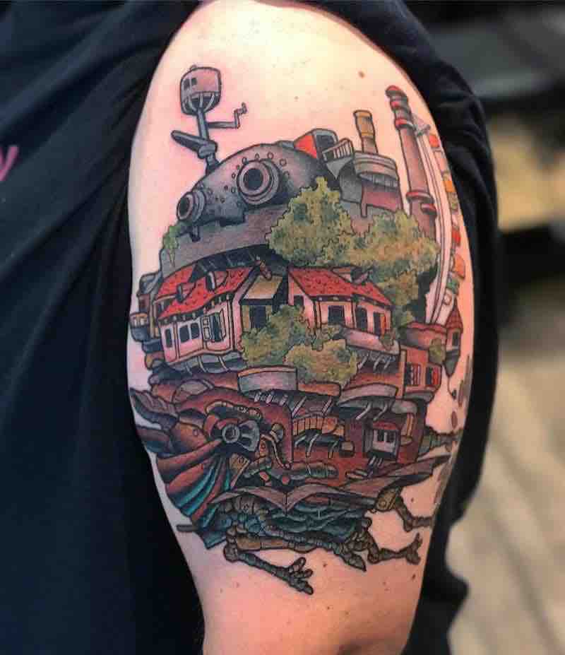 Howls Moving Castle Tattoo by Marius Klaue