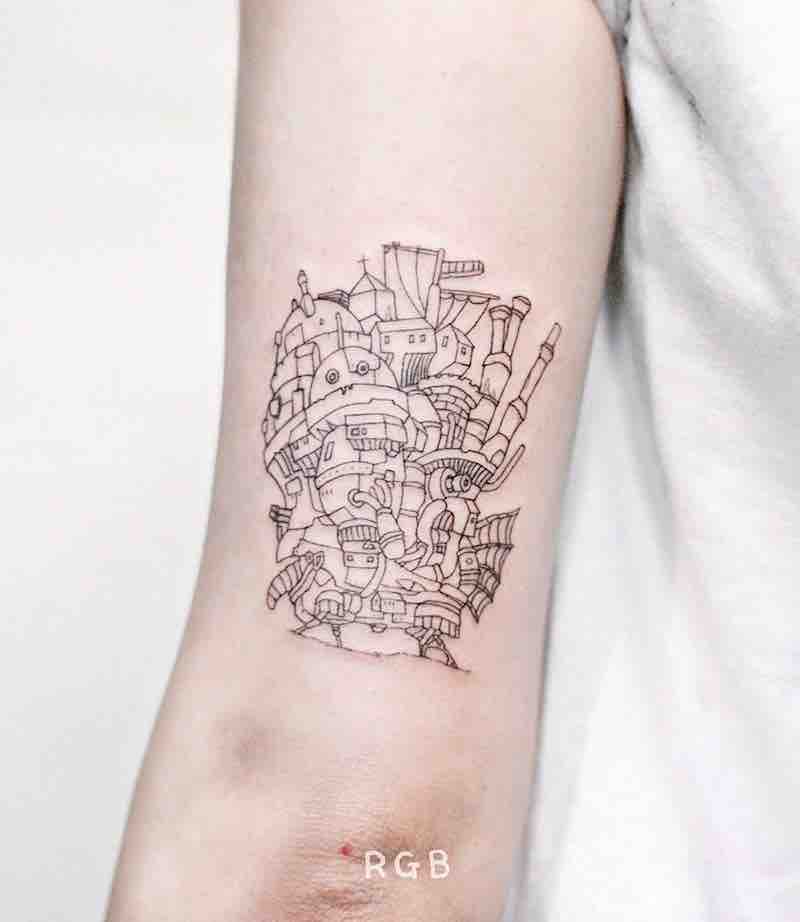 Howls Moving Castle Tattoo by RGB Tattoo